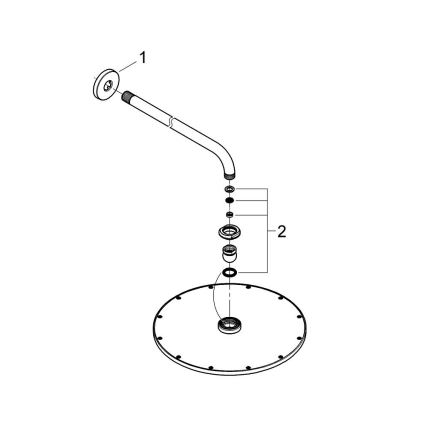 GROHE 26066DC0 - Lietaus dušo galvutė RAINSHOWER COSMOPOLITAN 310 380 mm iš nerūdijančio plieno