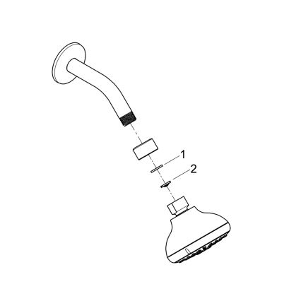 GROHE 26088001 - Dušo galvutė TEMPESTA 100, 100 mm, blizgus chromas