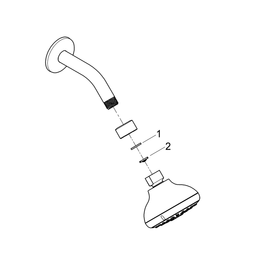 GROHE 26088001 - Dušo galvutė TEMPESTA 100, 100 mm, blizgus chromas