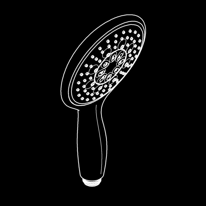 GROHE 26107000 - Rankinė dušo galvutė VITALIO RAIN 130 mm, blizgus chromas