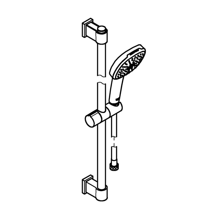 GROHE 2639810E - VITALIO COMFORT 110 dušo rinkinys, 600 mm, blizgus chromas