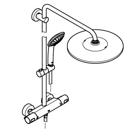 GROHE 26400001 - VITALIO JOY SYSTEM 310 dušo sistema 450 mm blizgus chromas