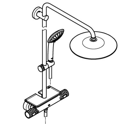 GROHE 26403002 - Dušo sistema VITALIO JOY 260 450 mm blizgus chromas