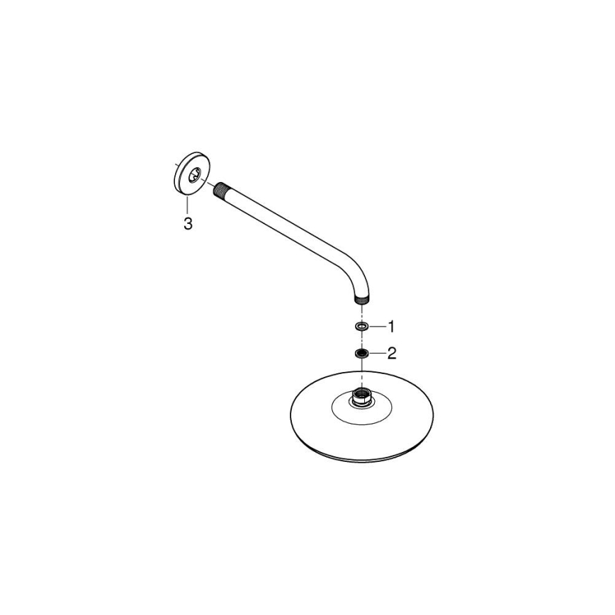 GROHE 26412000 - Viršutinė dušo galvutė TEMPESTA 210, 286 mm, blizgus chromas