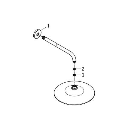 GROHE 26459000 - viršutinė dušo galvutė EUPHORIA 260, 380 mm, blizgus chromas