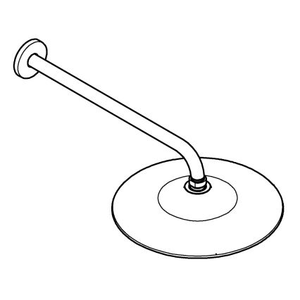 GROHE 26459000 - viršutinė dušo galvutė EUPHORIA 260, 380 mm, blizgus chromas