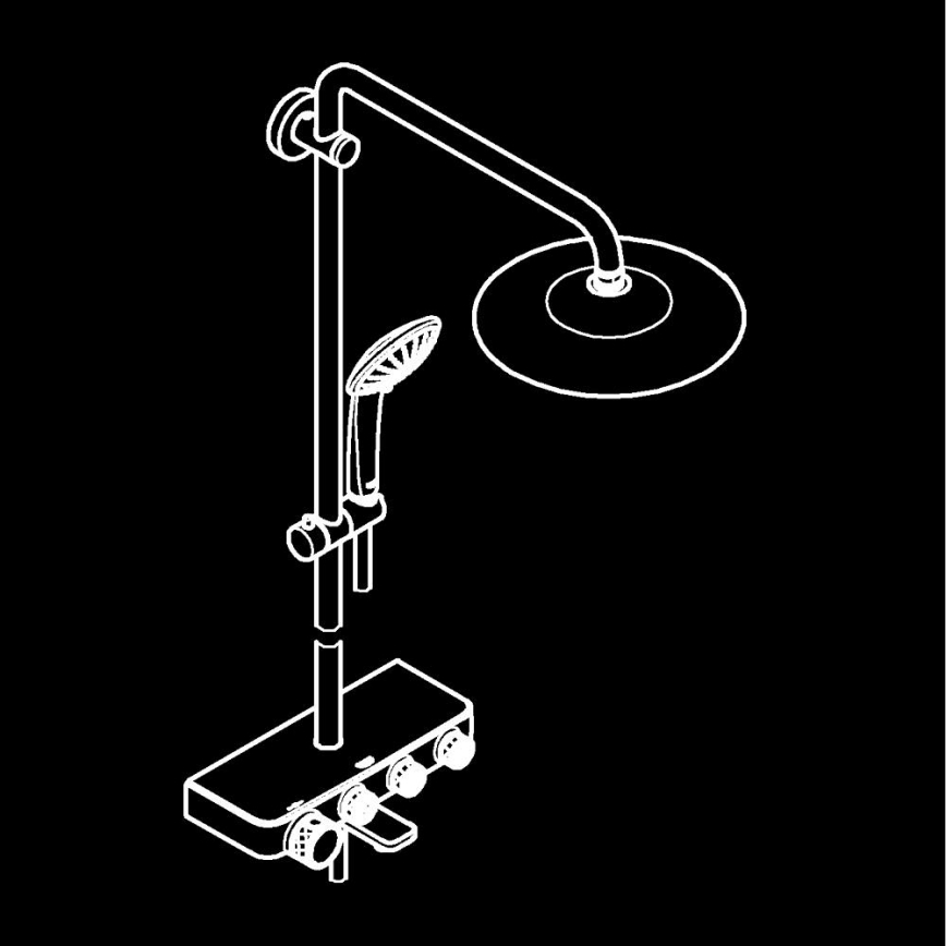 GROHE 26510000 - Dušo sistema EUPHORIA SMARTCONTROL 450 mm blizgus chromas