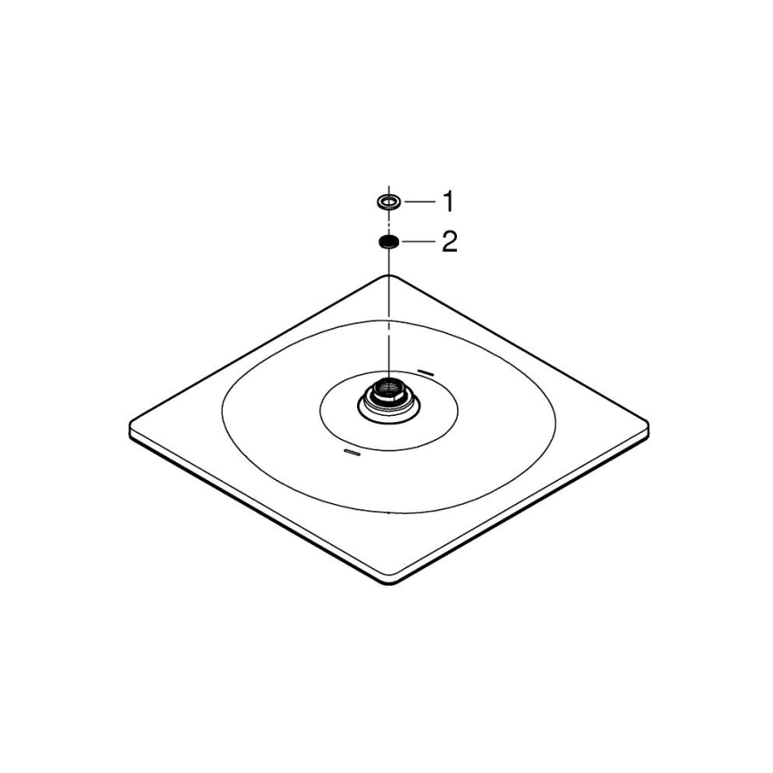 GROHE 26568000 - Viršutinė dušo galvutė RAINSHOWER MONO 310 CUBE 310 × 310 mm chromas