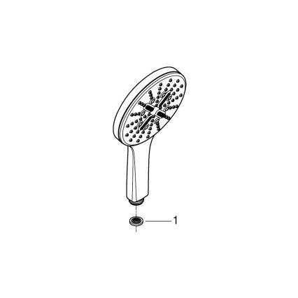 GROHE 26574LS0 - Rankinė dušo galvutė RAINSHOWER SMARTACTIVE 130 mm balta