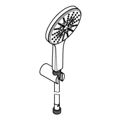 GROHE 26581000 - Dušo komplektas RAINSHOWER SMARTACTIVE 130, 1500 mm, chromuotas