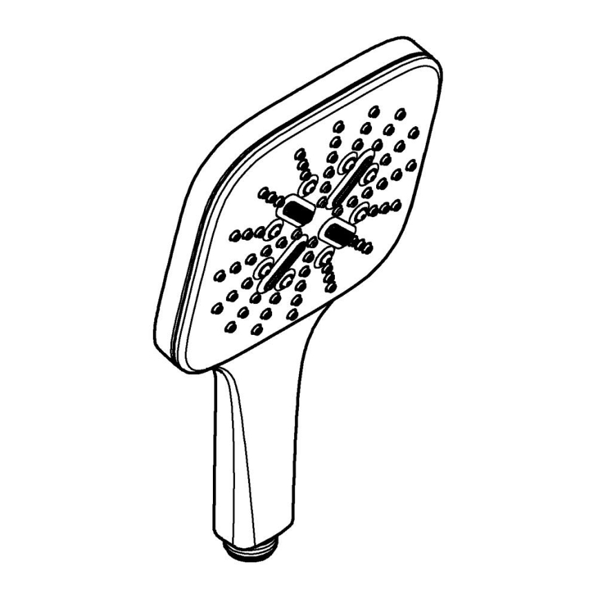 GROHE 26582DC0 - Rankinė dušo galvutė RAINSHOWER SMARTACTIVE 130 CUBE, iš nerūdijančio plieno