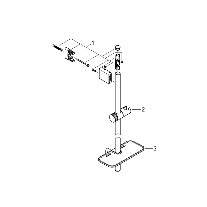 GROHE 26603DC0 - Dušo strypas RAINSHOWER SMARTACTIVE 900 mm matinis chromas