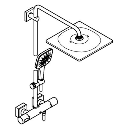 GROHE 26652000 - Dušo sistema RAINSHOWER SMARTACTIVE 310 450 mm poliruotas chromas