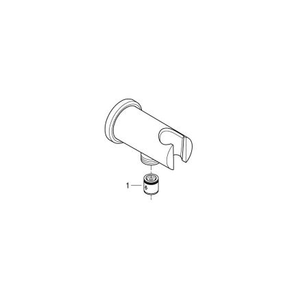 GROHE 26658000 - Sieninė jungtis su integruotu dušo laikikliu O 48 mm chromuota