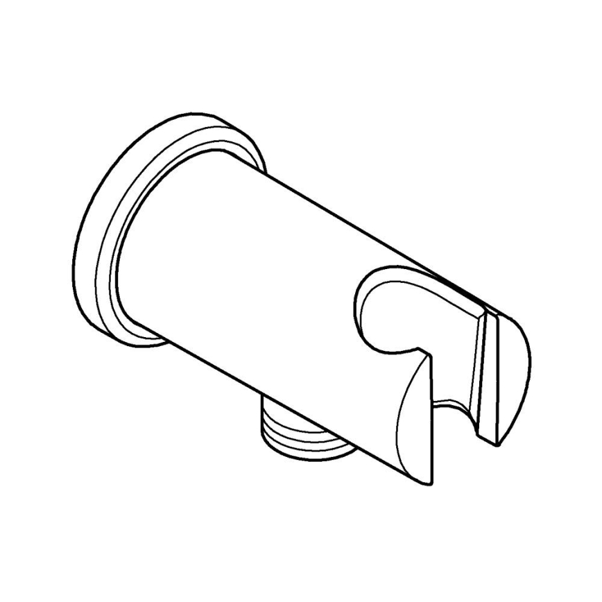 GROHE 26658000 - Sieninė jungtis su integruotu dušo laikikliu O 48 mm chromuota