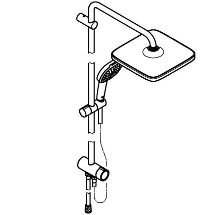 GROHE 26698001 - VITALIO COMFORT 250 dušo sistema, blizgus chromas