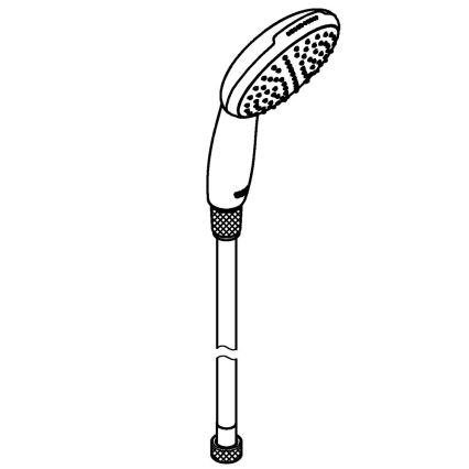 GROHE 26720001 - Rankinė dušo galvutė VITALIO START 110 1500 mm, blizgus chromas
