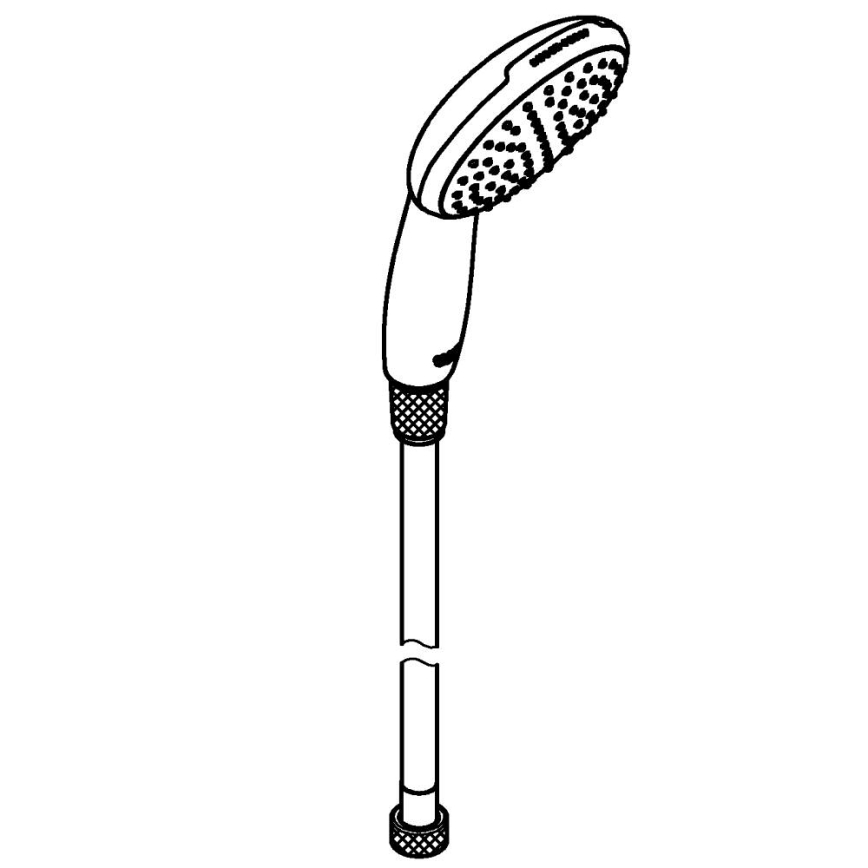 GROHE 26720001 - Rankinė dušo galvutė VITALIO START 110 1500 mm, blizgus chromas