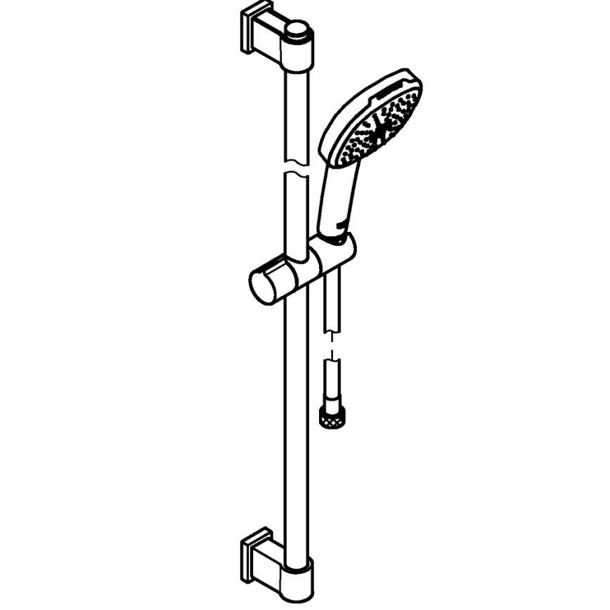 GROHE 26931001 - VITALIO COMFORT 110 dušo komplektas, 900 mm, blizgus chromas