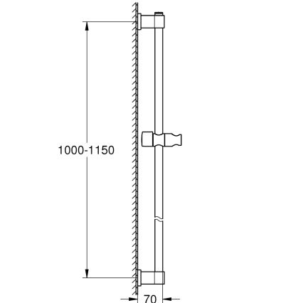 GROHE 26970001 - Dušo strypas VITALIO UNIVERSAL 1150 mm blizgus chromas