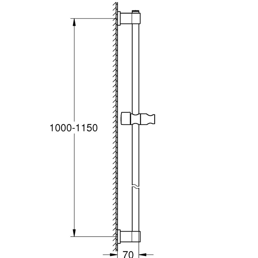 GROHE 26970001 - Dušo strypas VITALIO UNIVERSAL 1150 mm blizgus chromas