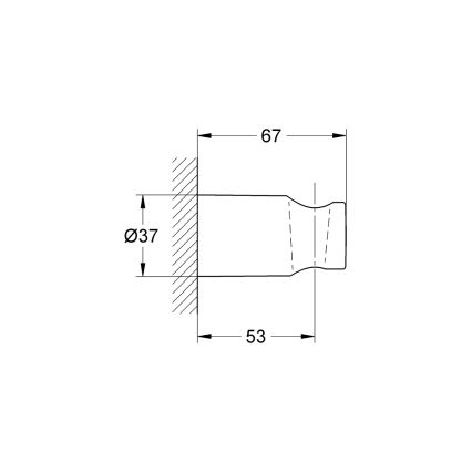 GROHE 27056000 - sieninis RAINSHOWER dušo laikiklis, blizgus chromas