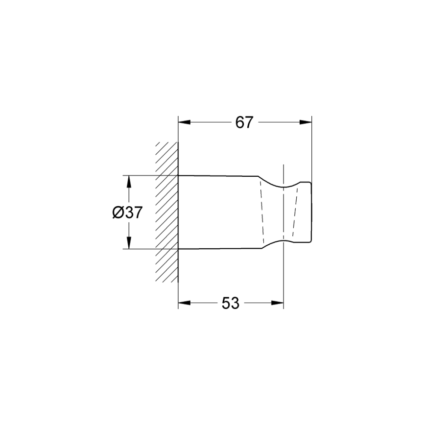 GROHE 27056000 - sieninis RAINSHOWER dušo laikiklis, blizgus chromas