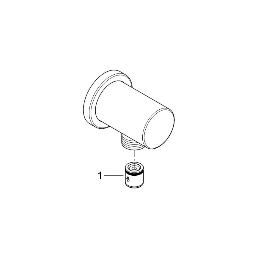 GROHE 27057AL0 - Sieninė alkūnė RAINSHOWER DN 15 grafitas