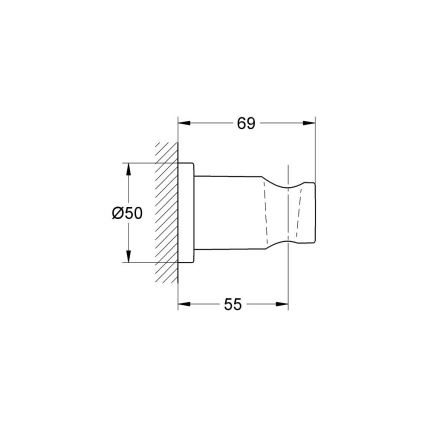 GROHE 27074GN0 - sieninis RAINSHOWER dušo laikiklis, šlifuoto aukso