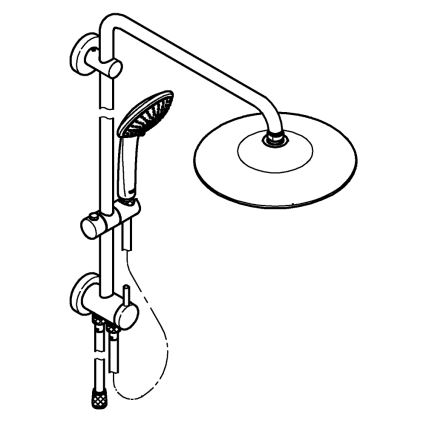 GROHE 27421002 - Dušo sistema EUPHORIA 260 blizgus chromas