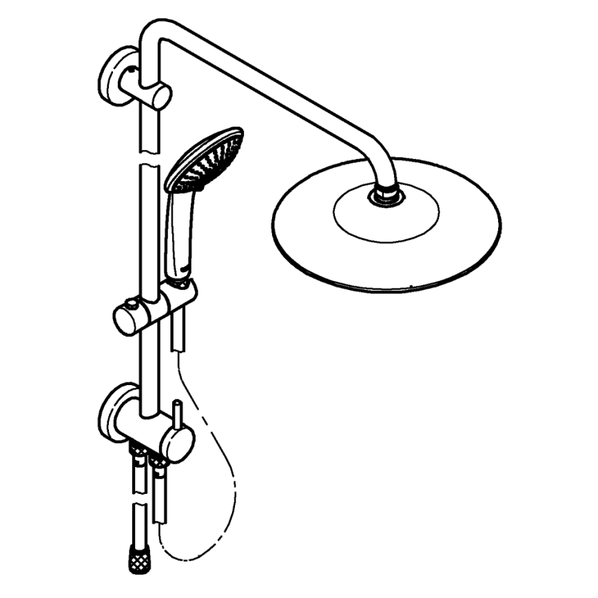 GROHE 27421002 - Dušo sistema EUPHORIA 260 blizgus chromas