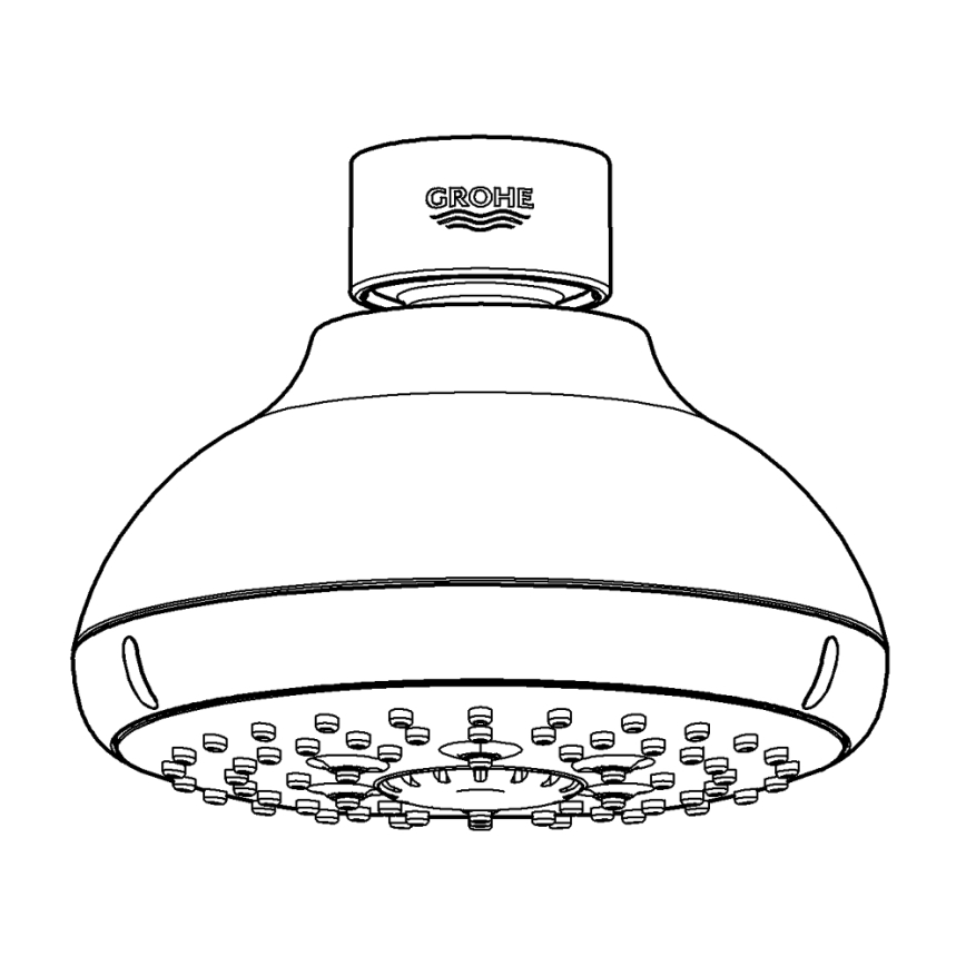 GROHE 27606001 - Dušo galvutė NEW TEMPESTA 100 100 mm blizgus chromas