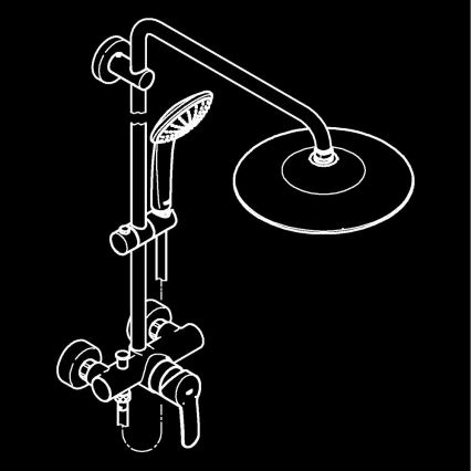 GROHE 27684001 - Dušo sistema VITALIO JOY 260 450 mm blizgus chromas