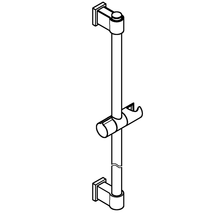 GROHE 27724001 - Dušo stovas VITALIO UNIVERSAL 600 mm blizgus chromas