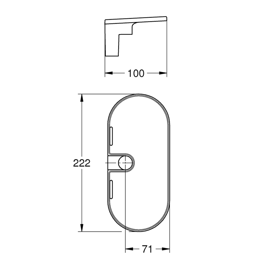 GROHE 27725001 - VITALIO UNIVERSAL lentynėlė 222 x 100 mm, balta