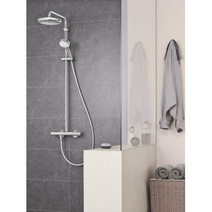 GROHE 27922001 - dušo komplektas su termostatiniu maišytuvu TEMPESTA COSMOPOLITAN 210 blizgus chromas