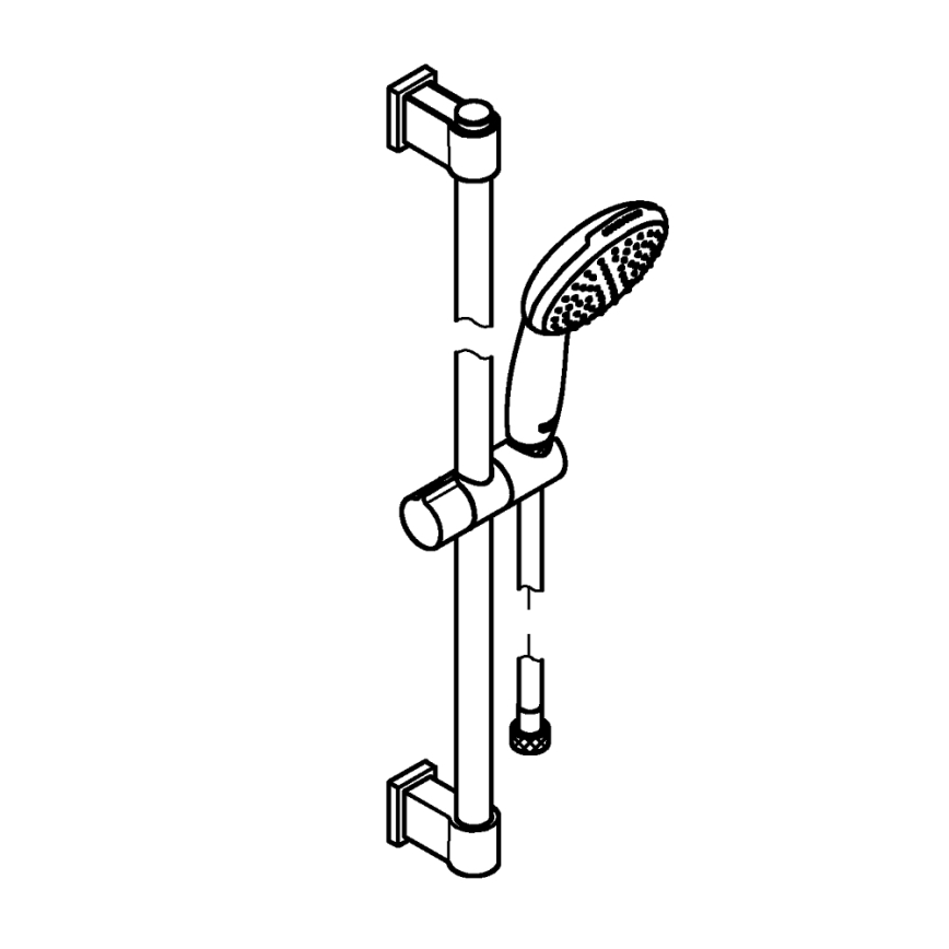 GROHE 27942001 - Dušo komplektas VITALIO START 110, 600 mm, blizgus chromas