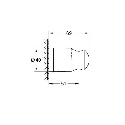 GROHE 27958001 - Sieninis dušo laikiklis VITALIO UNIVERSAL blizgus chromas
