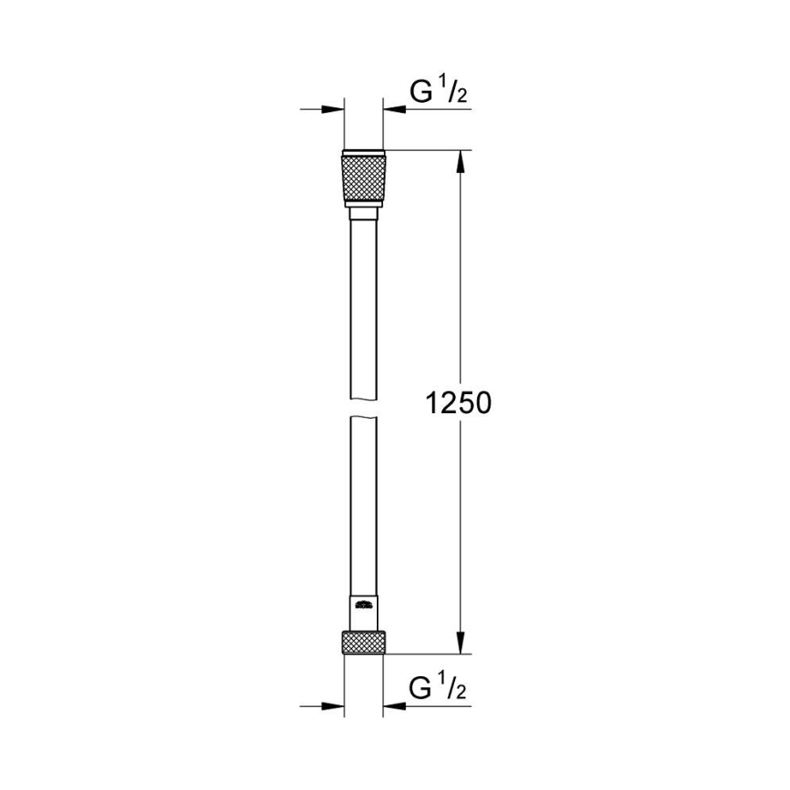 GROHE 28362DA1 - Dušo žarna SILVERFLEX 1250 mm varinė