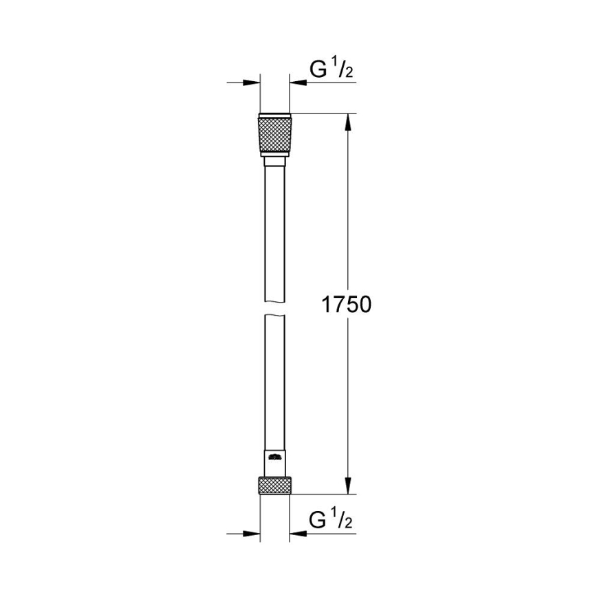 GROHE 28388GL0 - Auksinė dušo žarna SILVERFLEX 1750 mm
