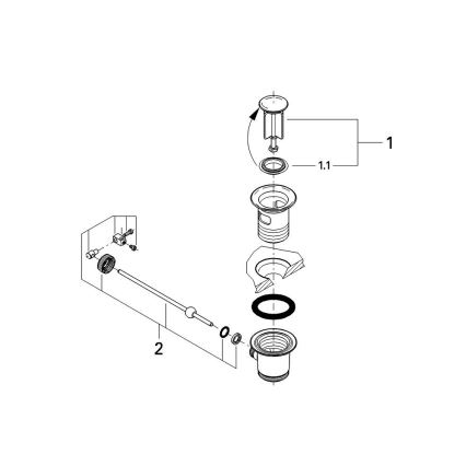 GROHE 28910000 - Nuotekų garnitūra 1 1/4” blizgus chromas