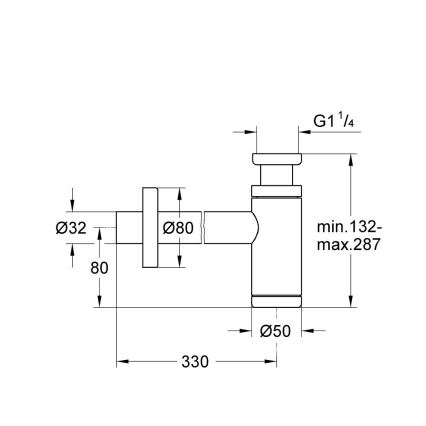 GROHE 28912GN0 - sifonas DN 32, aukso spalvos