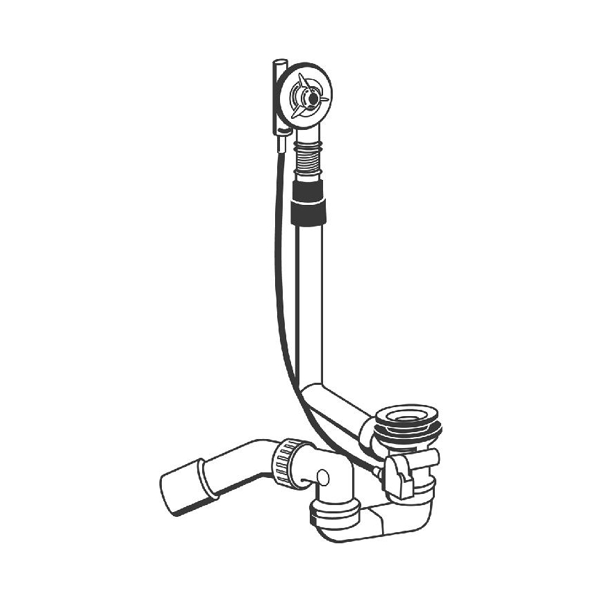 GROHE 28939000 - Vonios nutekėjimo ir perpylimo komplektas TALENTO blizgus chromas