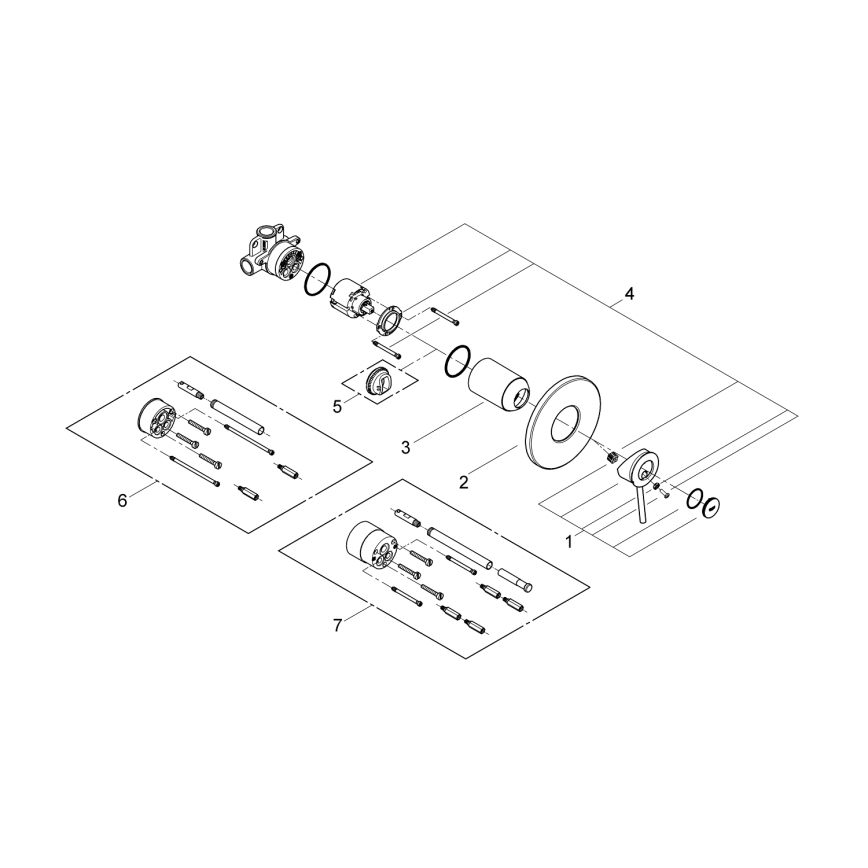 GROHE 29048000 - Dušo maišytuvas BAUCLASSIC blizgus chromas