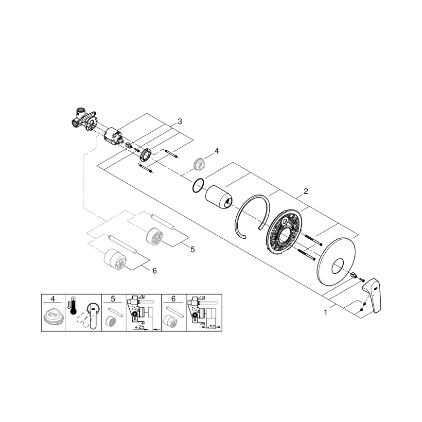 GROHE 29116000 - Dušo maišytuvas START FLOW blizgus chromas