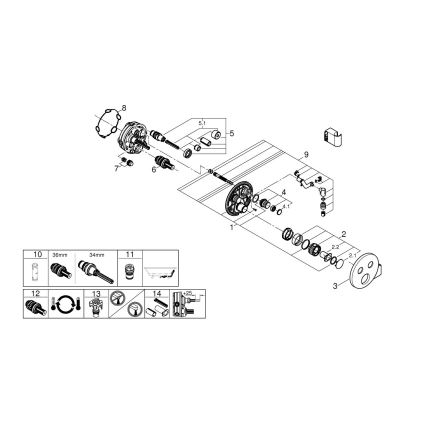 GROHE 29120000 - termostatinis potinkinis dušo maišytuvas GROHTHERM SMARTCONTROL + chromuotas laikiklis