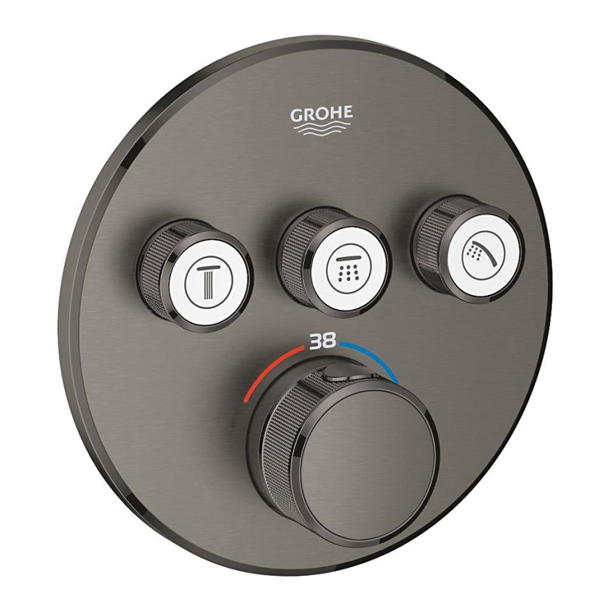 GROHE 29121AL0 - Termostatinis dušo maišytuvas potinkiniam montavimui GROHTHERM SMARTCONTROL grafitas