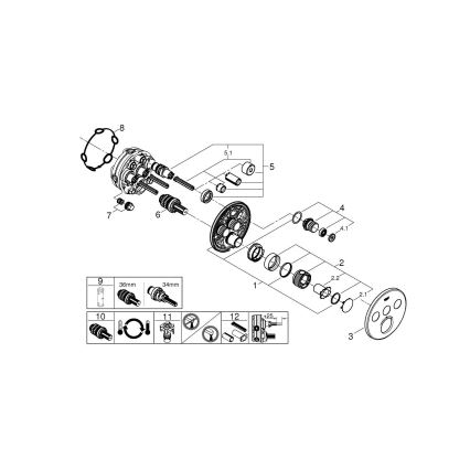 GROHE 29121GN0 - Termostatinis potinkinis dušo maišytuvas GROHTHERM SMARTCONTROL, auksinis