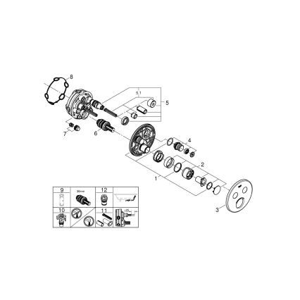 GROHE 29145000 - Dangtelis potinkinio maišytuvo SMARTCONTROL blizgus chromas