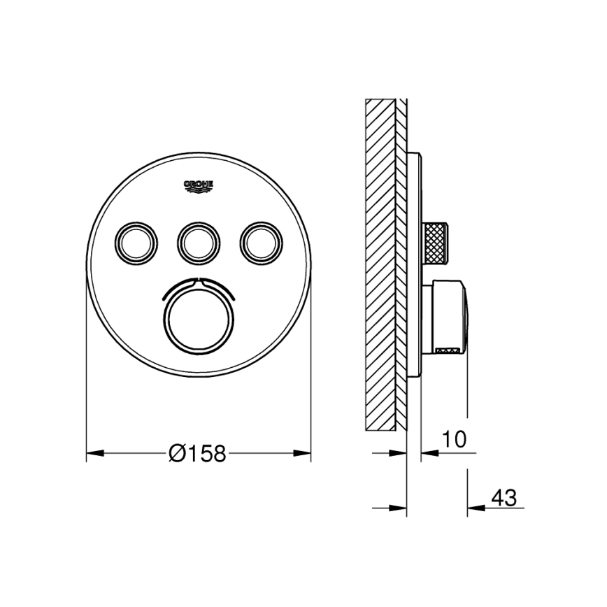 GROHE 29146000 - maišytuvas SMARTCONTROL blizgus chromas